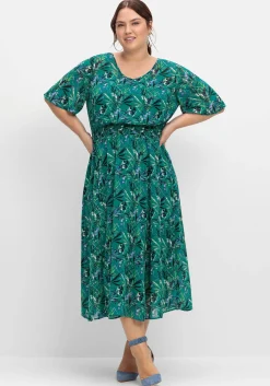 Abendkleid aus Chiffon, mit Unterkleid