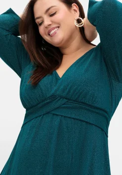 Abendkleid aus Jersey, im Glitzer-Look