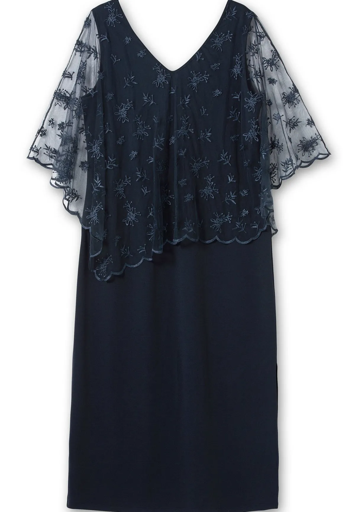 Abendkleid im Lagenlook, mit Mesh und Spitze