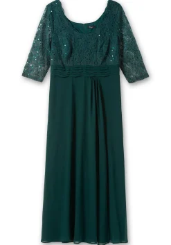 Abendkleid mit floraler Spitze