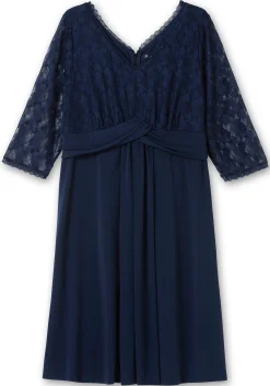 Abendkleid mit floraler Spitze und Zier-Knotendetail