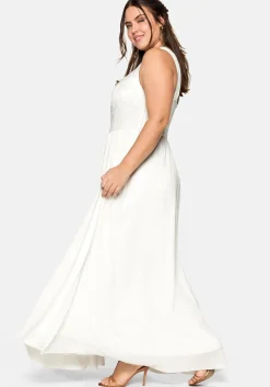 Abendkleid mit Spitzenoberteil und Chiffonrock