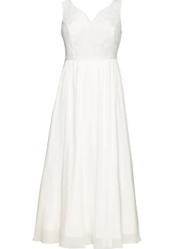 Abendkleid mit Spitzenoberteil und Chiffonrock