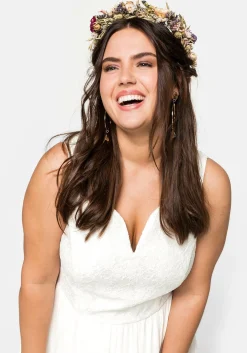 Abendkleid mit Spitzenoberteil und Chiffonrock