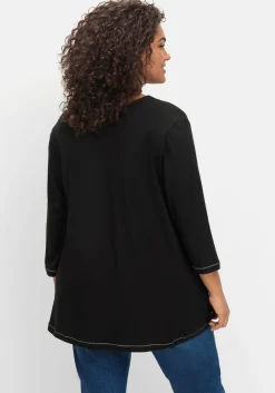 3/4-Arm-Shirt in leichter A-Linie, mit TENCEL™ Lyocell