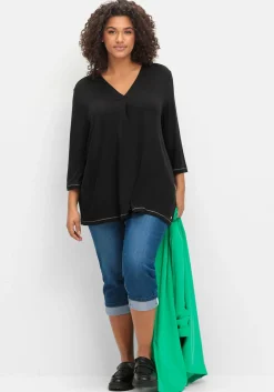 3/4-Arm-Shirt in leichter A-Linie, mit TENCEL™ Lyocell