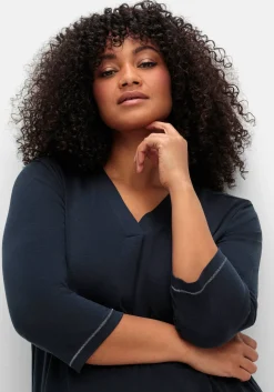 3/4-Arm-Shirt in leichter A-Linie, mit TENCEL™ Lyocell