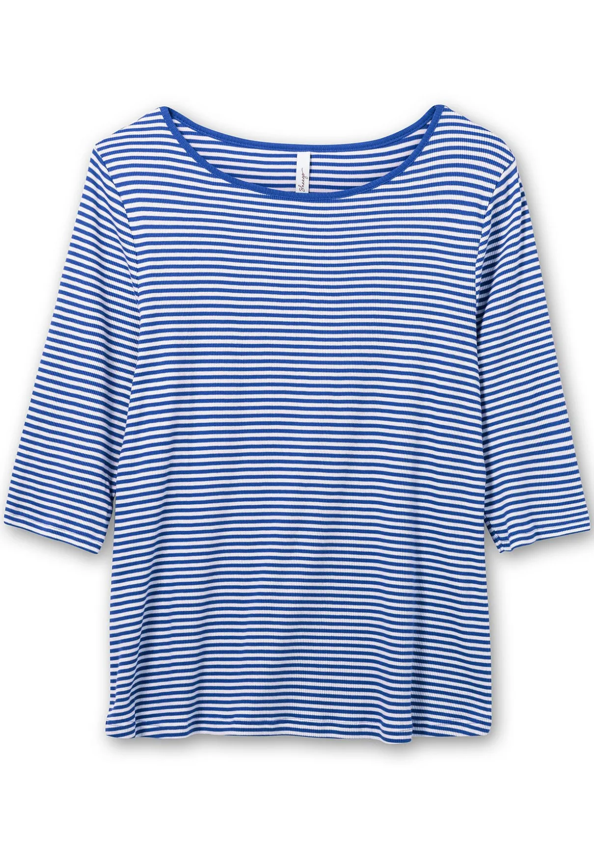 3/4-Arm-Shirt mit garngefärbten Ringeln