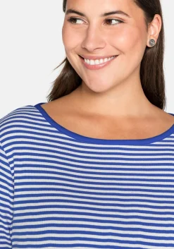 3/4-Arm-Shirt mit garngefärbten Ringeln