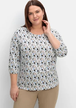 3/4-Arm-Shirt mit Grafikprint