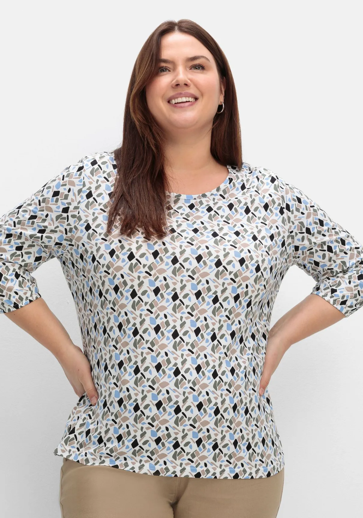 3/4-Arm-Shirt mit Grafikprint