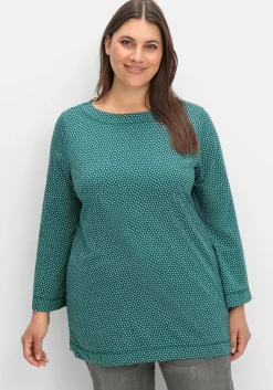 3/4-Arm-Shirt mit grafischem Minimaldruck