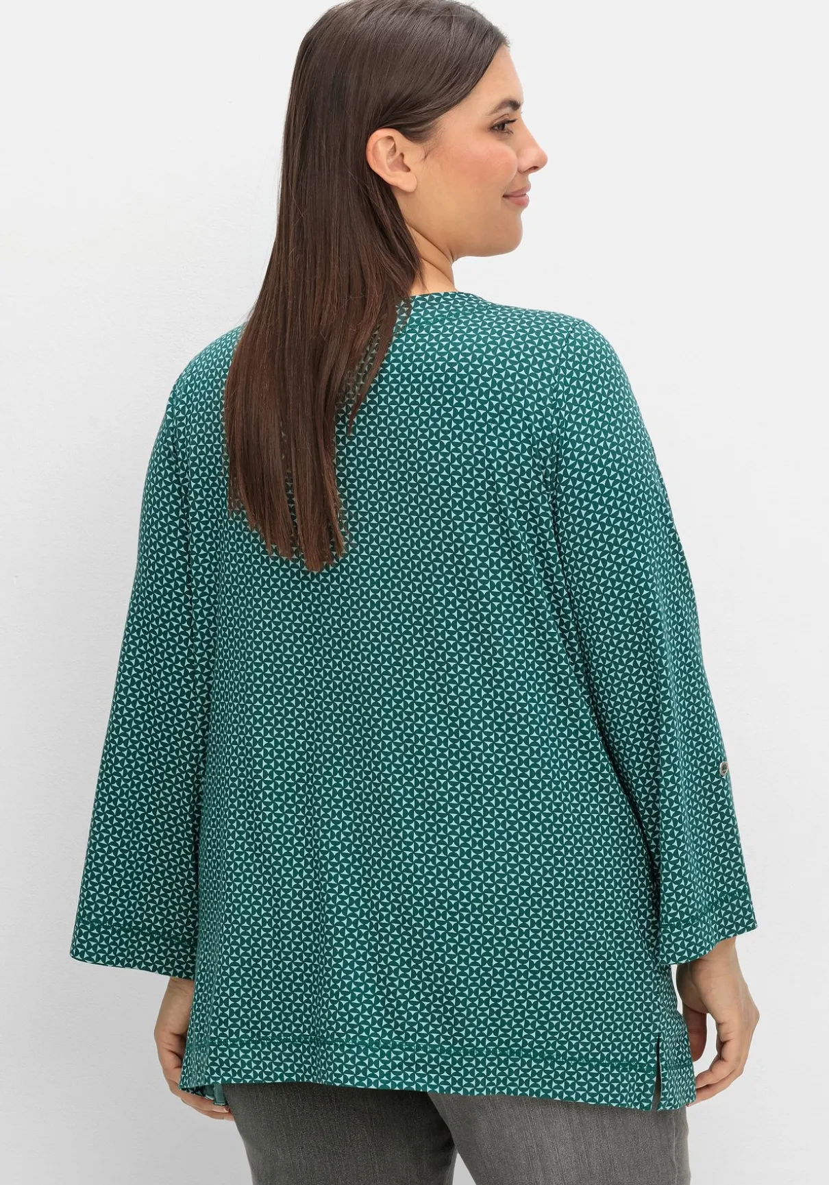 3/4-Arm-Shirt mit grafischem Minimaldruck