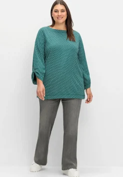 3/4-Arm-Shirt mit grafischem Minimaldruck