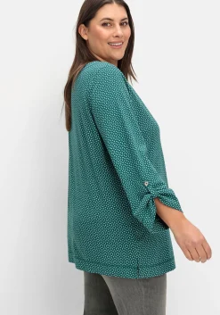 3/4-Arm-Shirt mit grafischem Minimaldruck