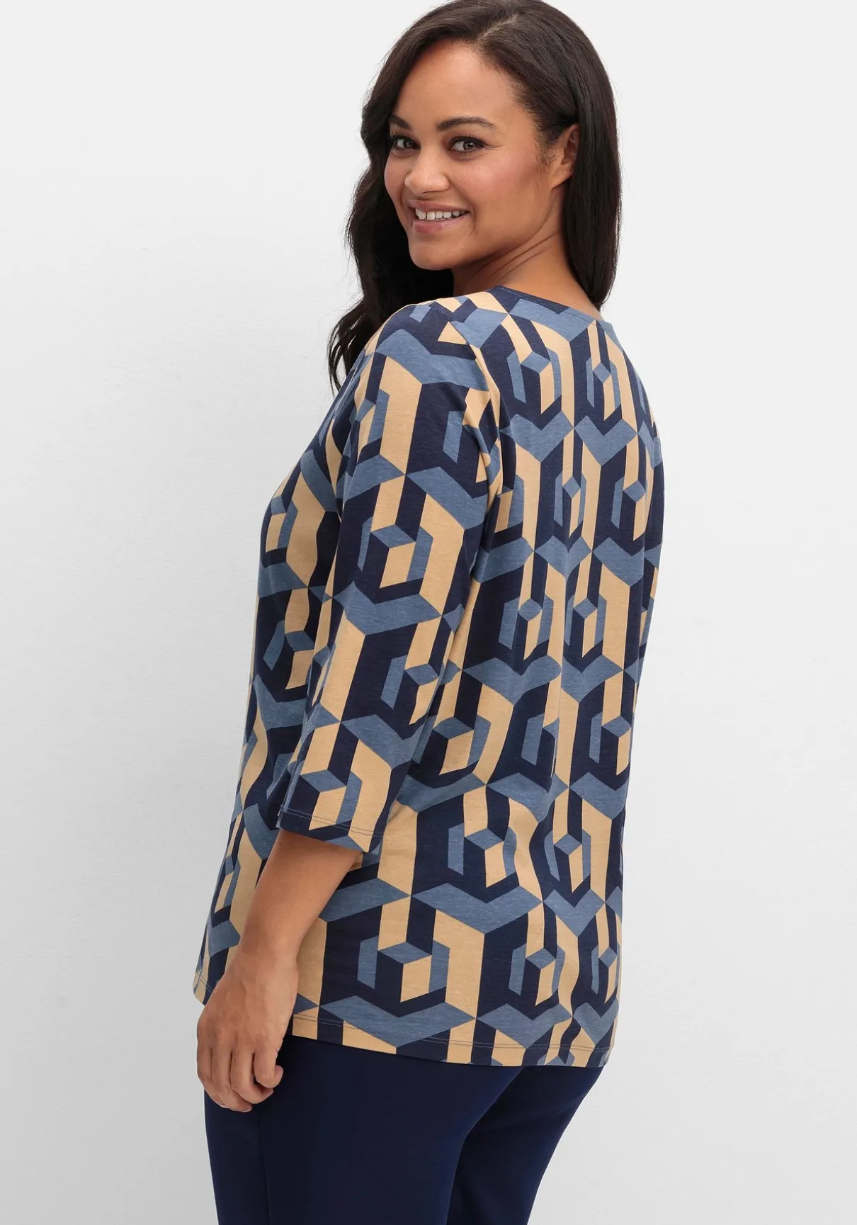 3/4-Arm-Shirt mit grafischem Print