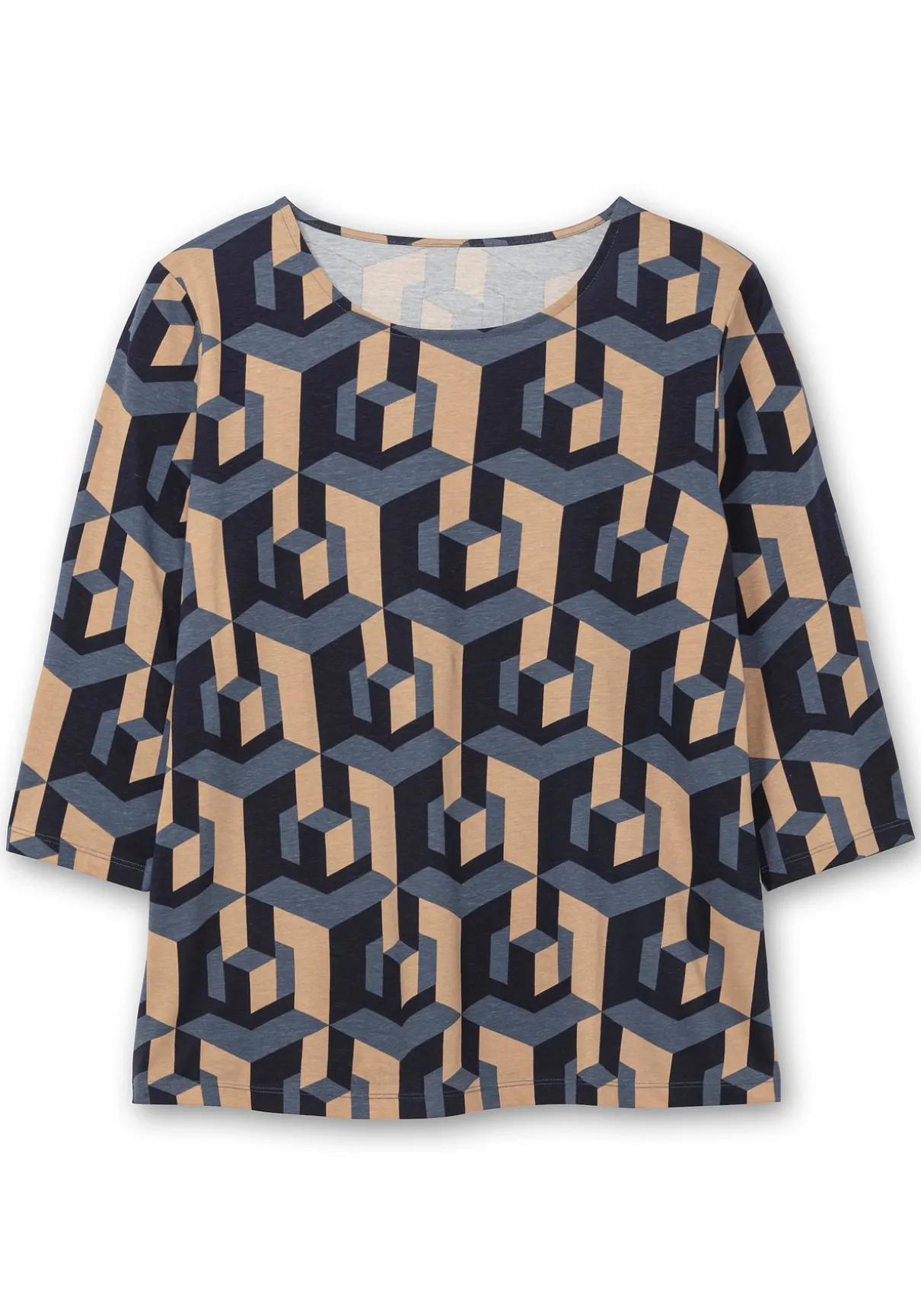 3/4-Arm-Shirt mit grafischem Print