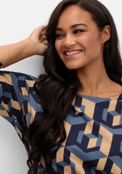 3/4-Arm-Shirt mit grafischem Print