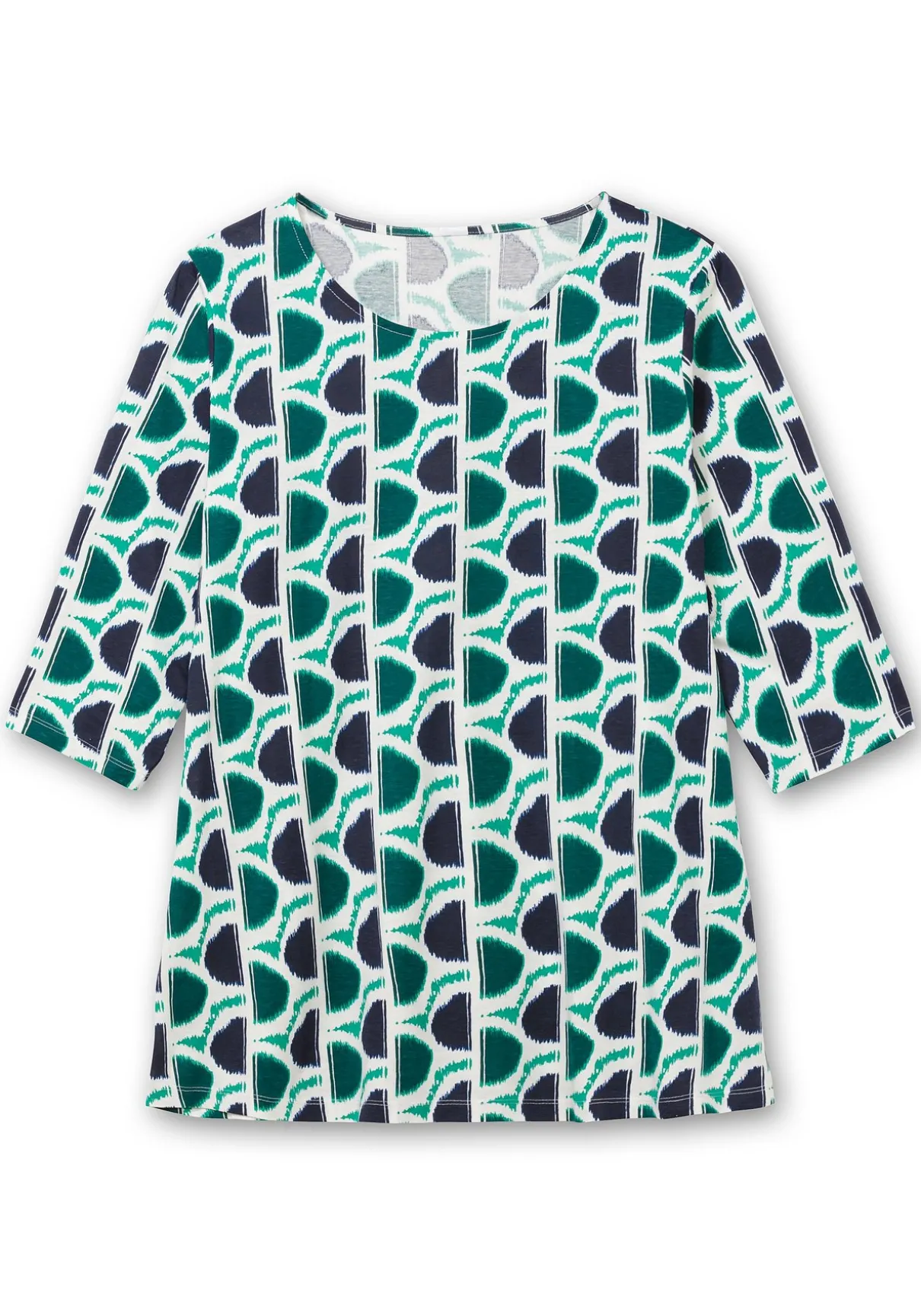 3/4-Arm-Shirt mit grafischem Retromuster