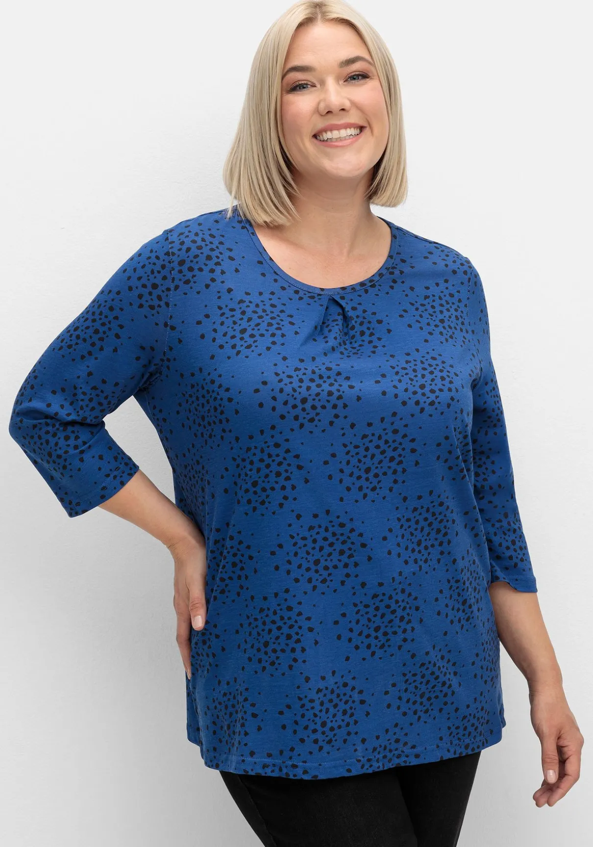 3/4-Arm-Shirt mit Konfetti-Print