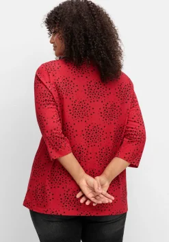 3/4-Arm-Shirt mit Konfetti-Print