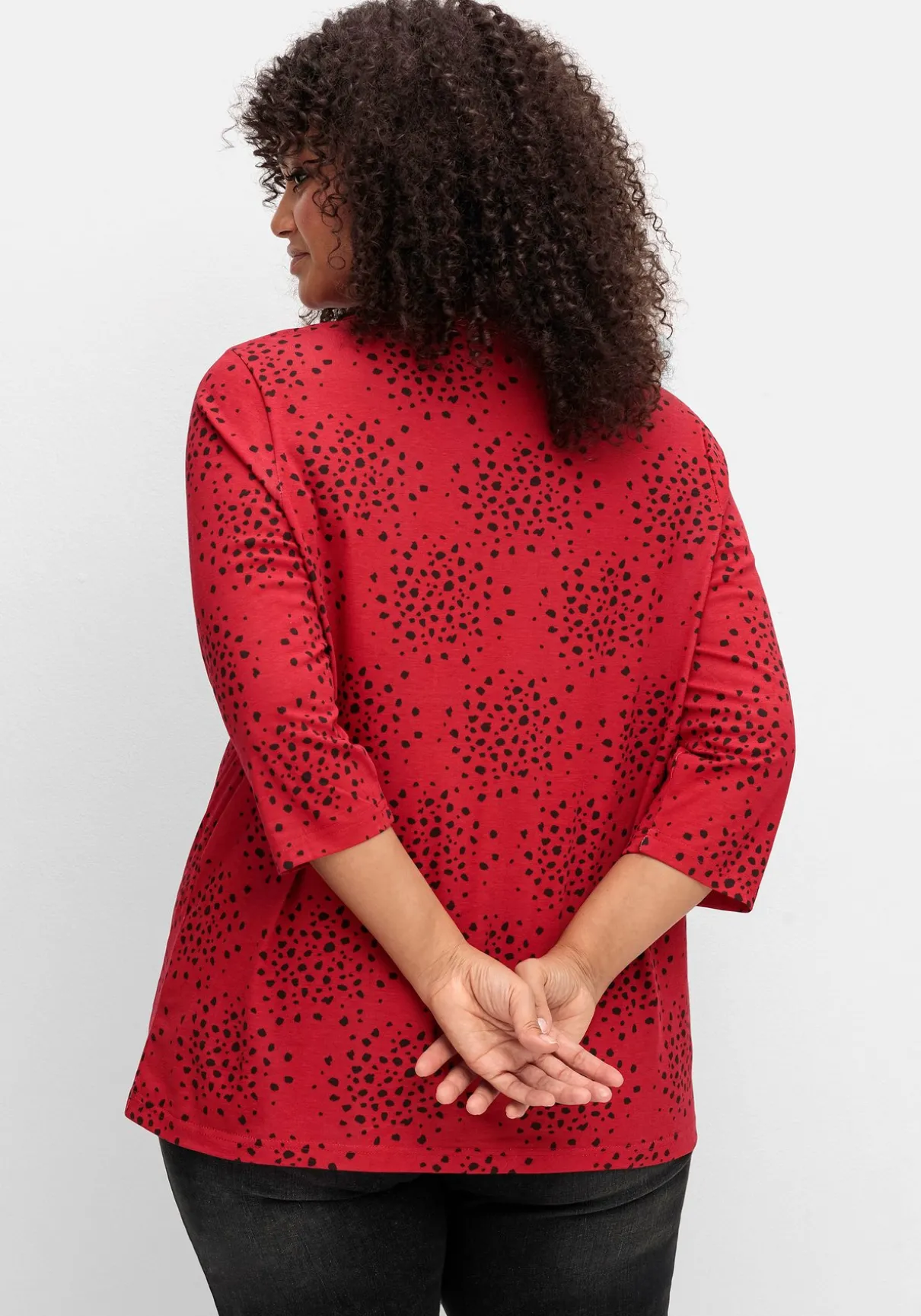 3/4-Arm-Shirt mit Konfetti-Print