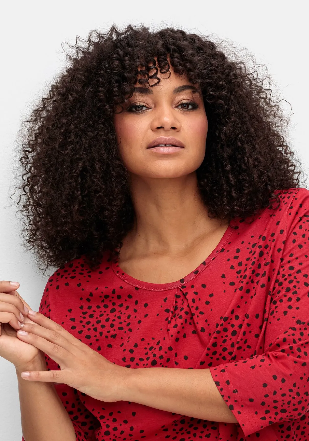 3/4-Arm-Shirt mit Konfetti-Print