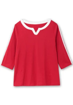 3/4-Arm-Shirt mit Kontrastdetails