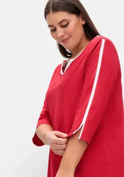 3/4-Arm-Shirt mit Kontrastdetails