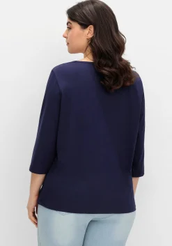 3/4-Arm-Shirt mit maritimem Frontdruck