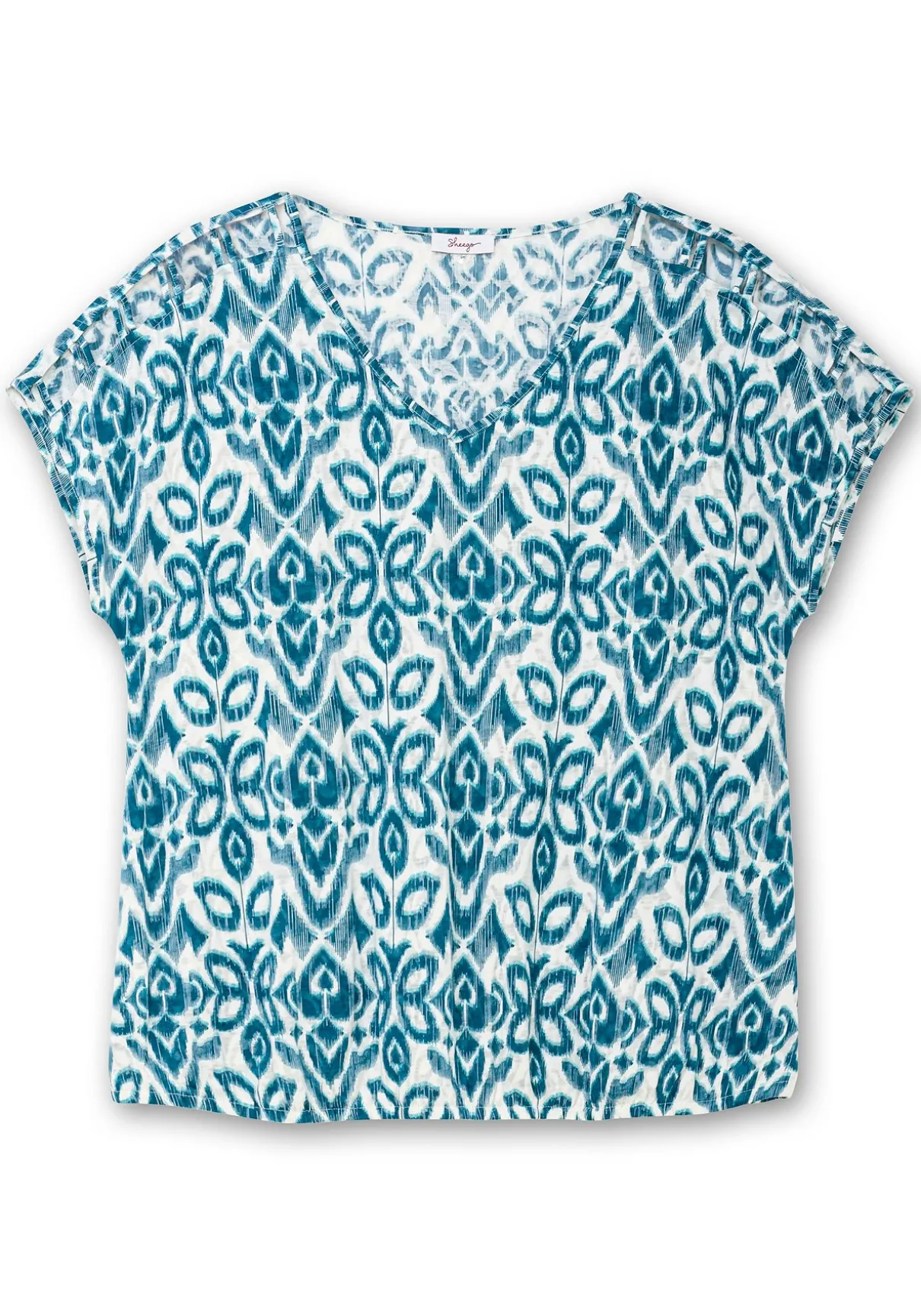 Ausbrenner-Shirt mit Gummizugbund