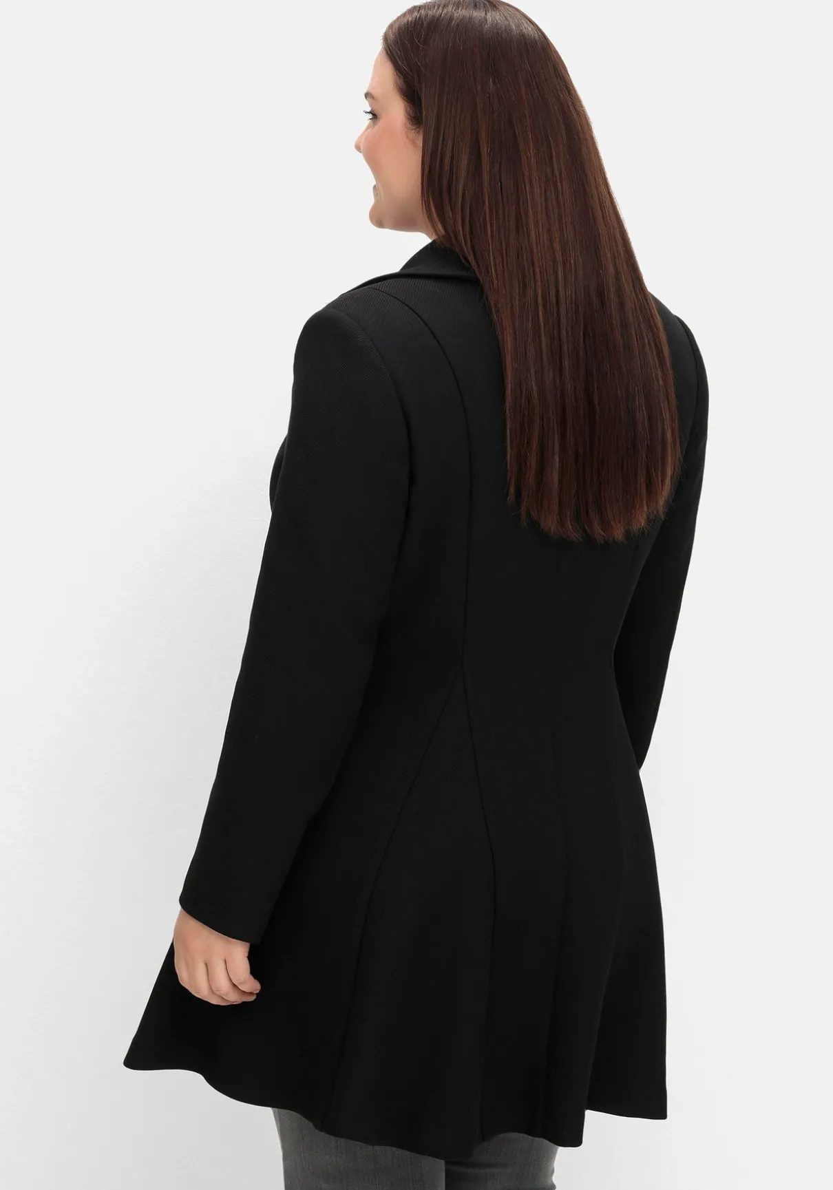 Ausgestellter Kurzmantel in Twillstruktur