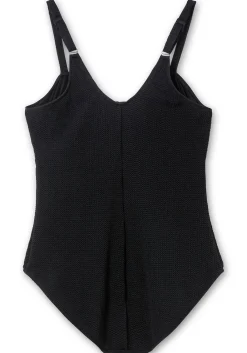 Badeanzug in Struktur-Optik, stark formend