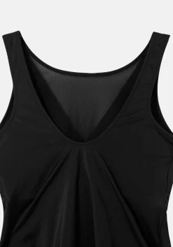 Badeanzug in Wickeloptik, mit Mesh-Einsatz