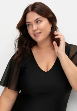 Badeanzug mit Flügelärmeln und Shape-Effekt