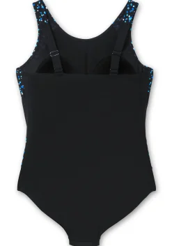 Badeanzug mit Kontrastdetails, stark formend