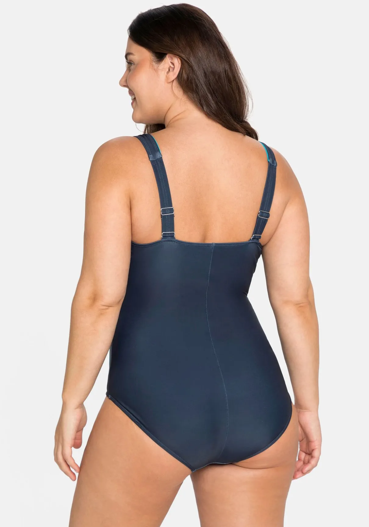 Badeanzug mit Paspeln; Shaping-Effekt