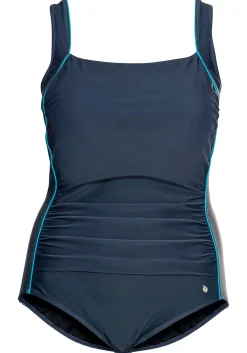 Badeanzug mit Paspeln; Shaping-Effekt