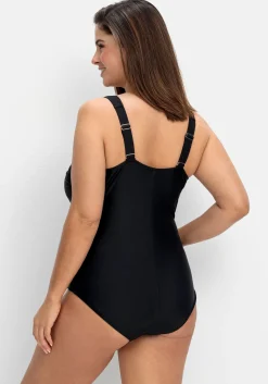 Badeanzug mit Raffung und Shaping-Einsatz