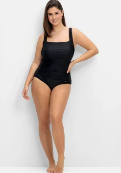 Badeanzug mit Raffung und Shaping-Einsatz