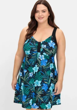 Badekleid mit Blumenprint und integrierter Hose