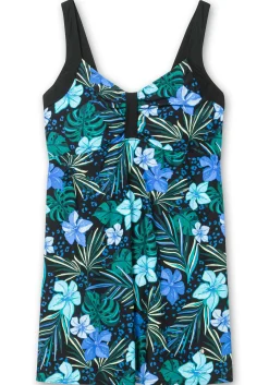 Badekleid mit Blumenprint und integrierter Hose