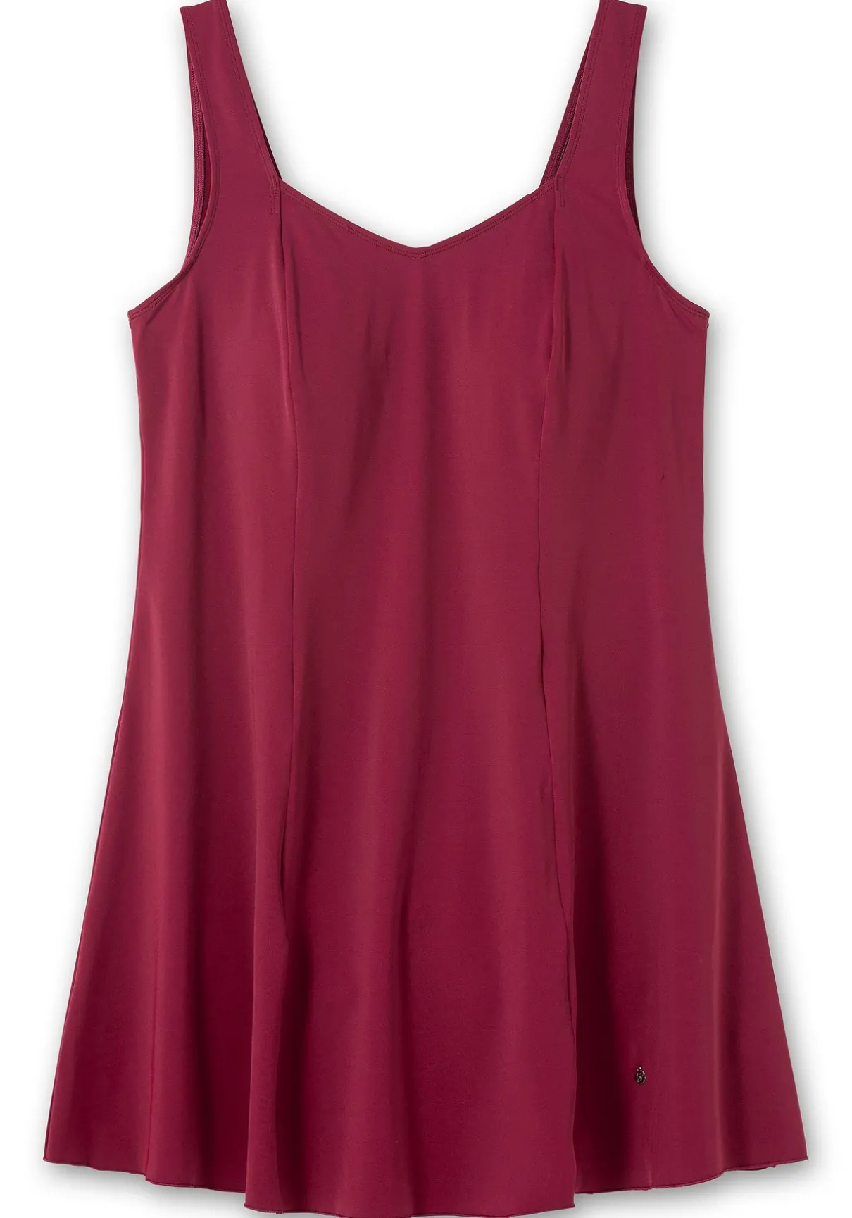 Badekleid mit V-Ausschnitt und integrierter Hose.