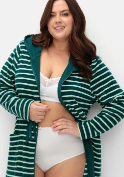 Bademantel mit Kapuze und Reißverschluss