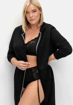 Bademantel mit Reißverschluss und Kapuze