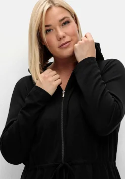 Bademantel mit Reißverschluss und Kapuze