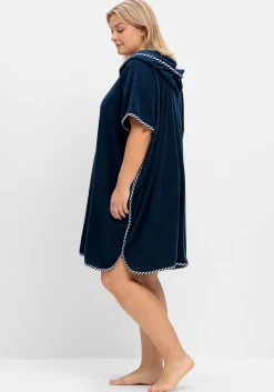 Bade-Poncho mit Kapuze, aus Frottee