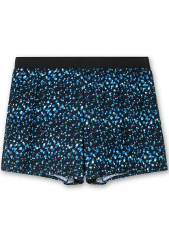 Badeshorts mit Pünktchen-Print und Shape-Effekt