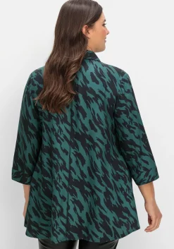 Bedruckte Bluse in schwingender A-Linie