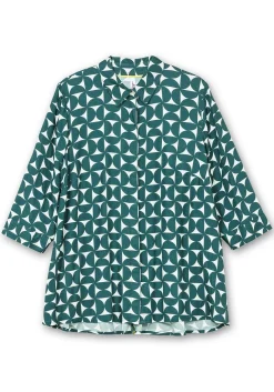 Bedruckte Bluse in schwingender A-Linie